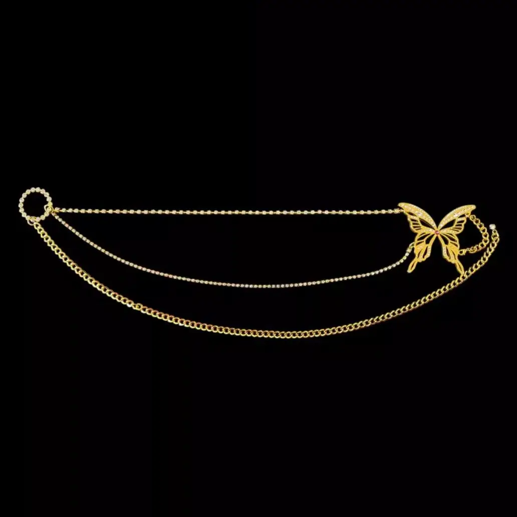Butterfly Waist Chain Y2k Accessories Jeans Accessories Women's Body Chain Mars Subculture Style Belly Chains for Girl