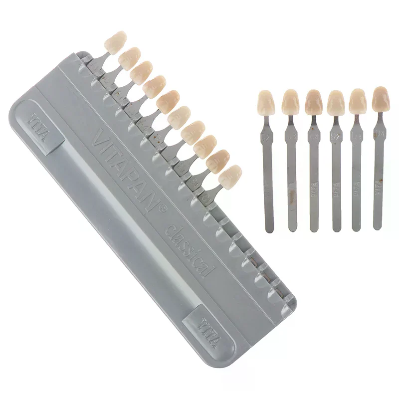 Dental Teeth Whitening Shade Guide Porcelain 16 Colors Comparator Dentist Equipment 1Set Material