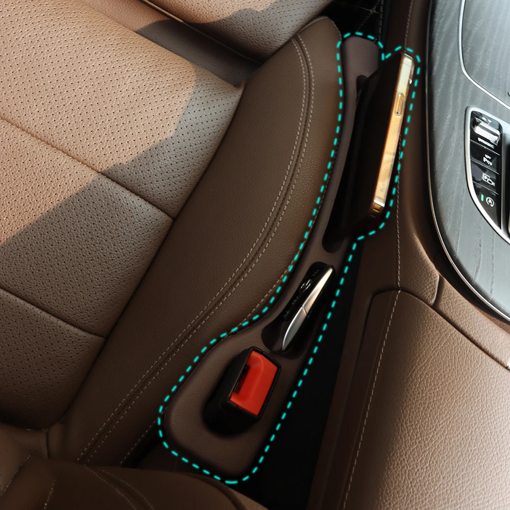 For Xpeng G6 P7 P7i X9 G3 G3i G9 P5 X2 N5 F30 H93 2PCS Universal Car Seat Leak Proof Strips Cover Gap Side Seam Filler Storage