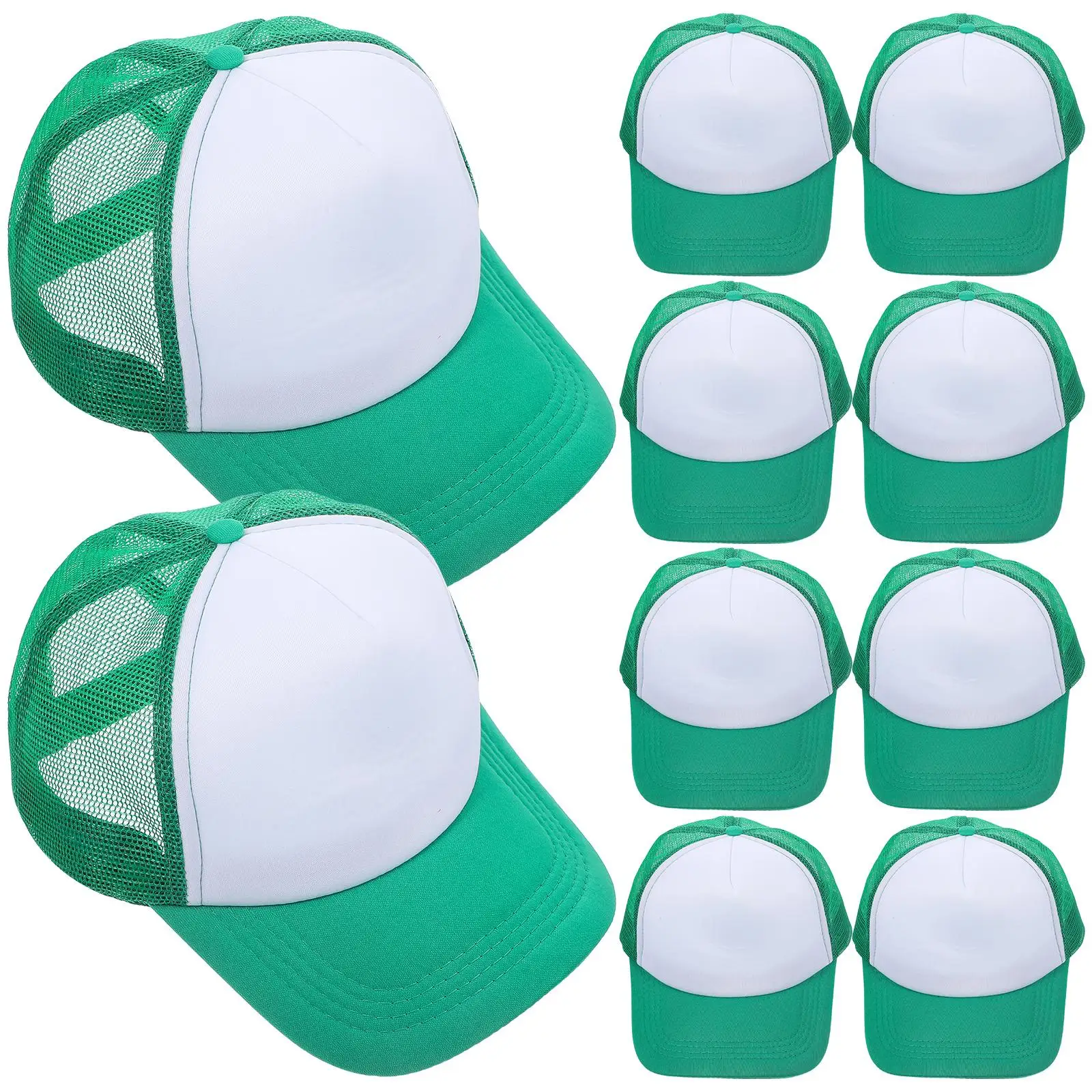 10 Pcs Baseball Cap Diy Caps Sublimation Hats DIY Caps Black Polyester Heat Transfer One Size Fits Heat Transfer Hat Most