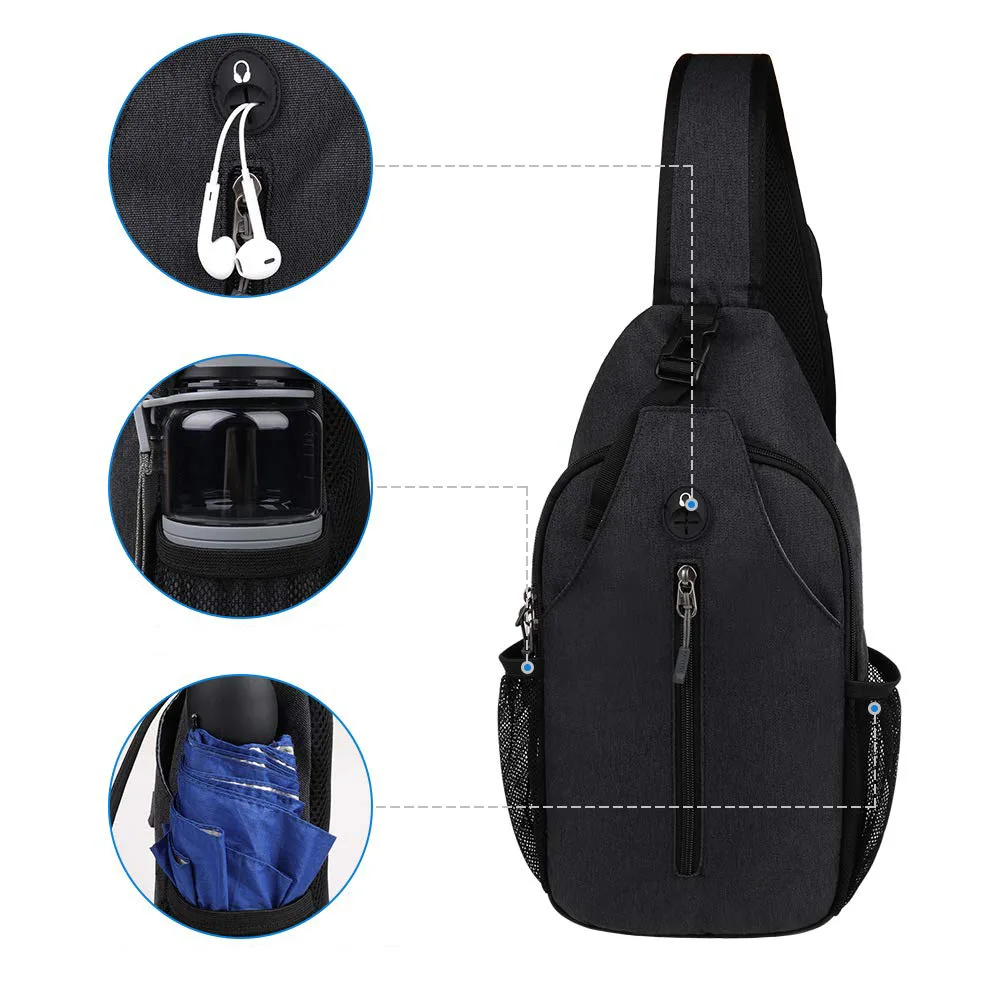 Wear Resistant Men Chest Bags Fashion Crossbody Bag Outdoors Men's Shoulder Bag Diagonal Backpack Messenger Phone Bag Chest Pack