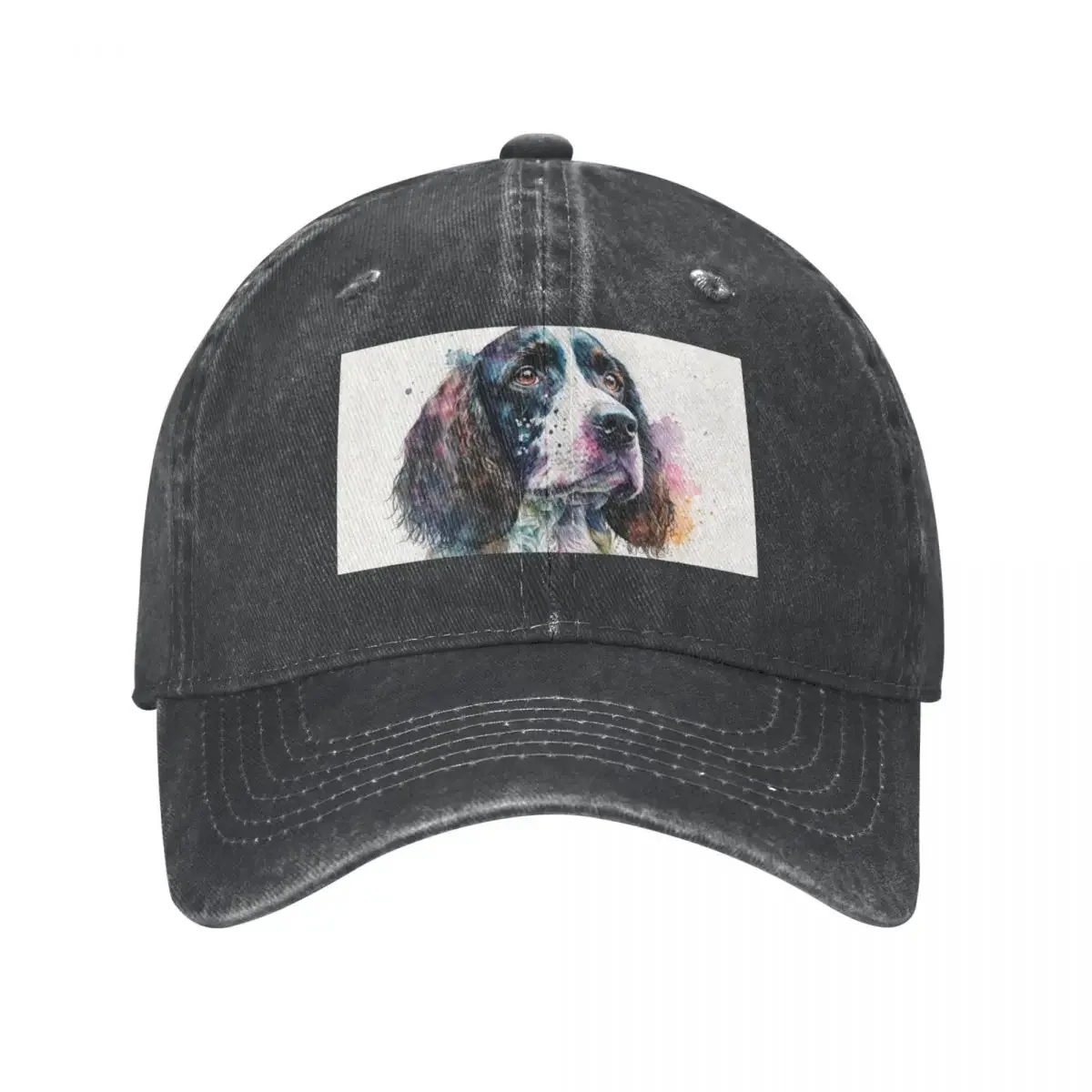 English Springer Spaniel Watercolor Sketch Cowboy Hat Anime Golf Golf Women Men's