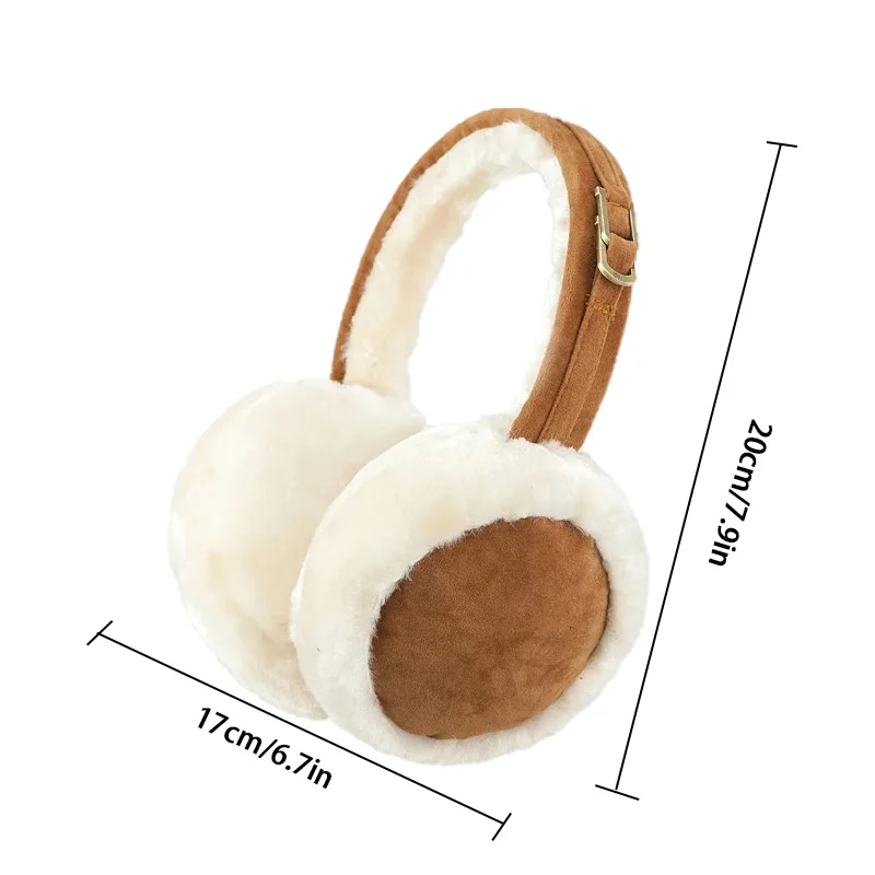 Soft Plush Ear Warmer For Women Men Fashion Solid Color Earflap Outdoor Foldable Cold Protection Earmuffs Winter Warm Ear Cover