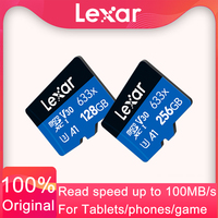 Lexar 633X Memory Card 32GB 128GB 64GB Class 10 Micro SD Card Flash Cards SDHC/SDXC UHS-I Blue TF Cards for Dashcam/Camcorder