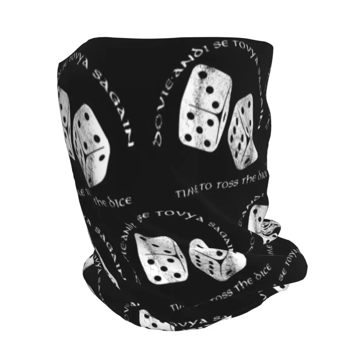 Time To Toss The Dice Wheel Of Time Bandana Neck Gaiter Wrap Scarf Multifunction Headwear Beanies Hat for Men Women Windproof