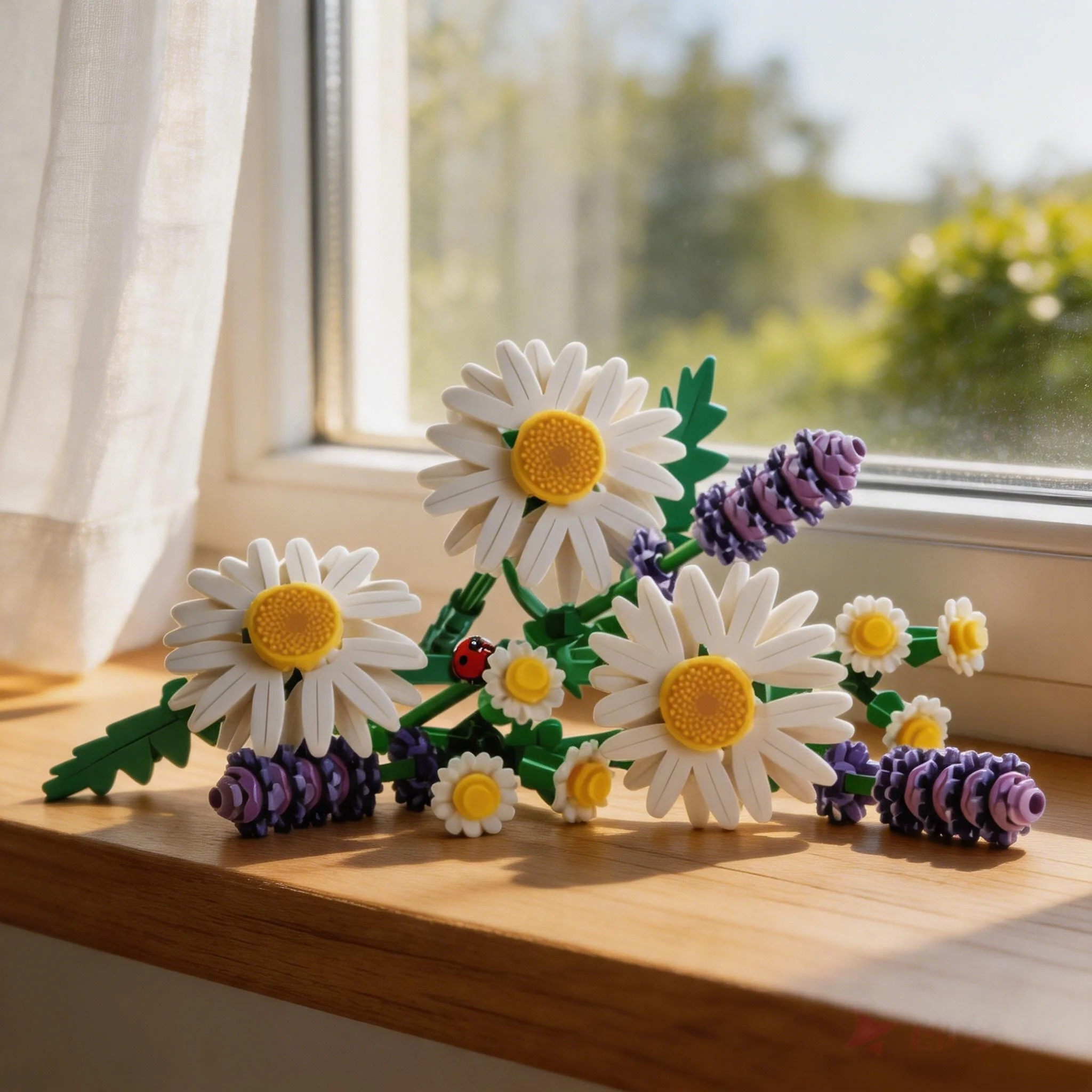 

2026 new plant series daisy and lavender fun puzzle block toys for young men and women gifts party Valentine's Day gifts