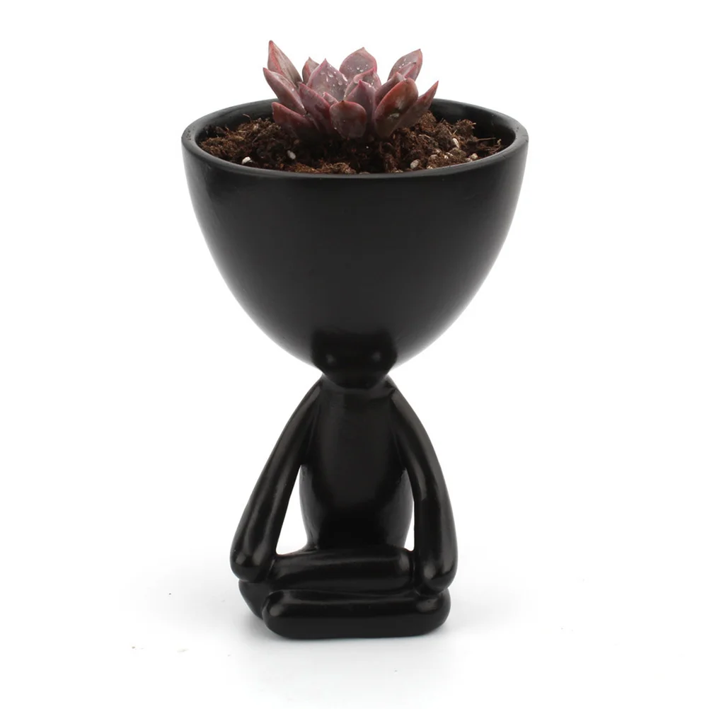 

Creative Resin Flowerpot Decorative Succulent Planter Garden Home Decor Desktop Flower Container Pot Garden Accessories Resin