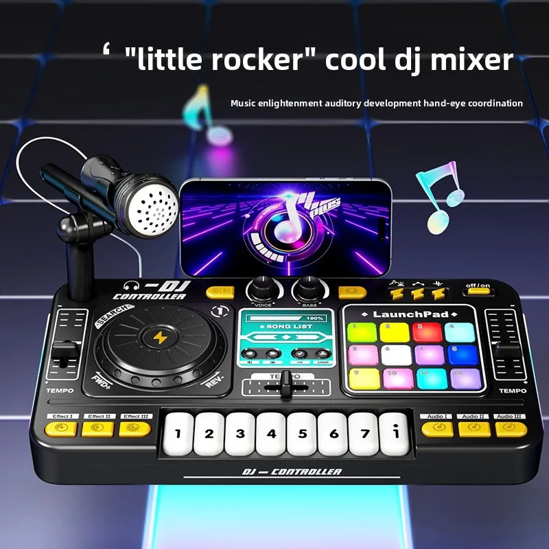 

Детский проигрыватель DJ, многофункциональный Bluetooth-моделирование музыки, воспроизведение с микрофоном, детский инструмент, игрушка