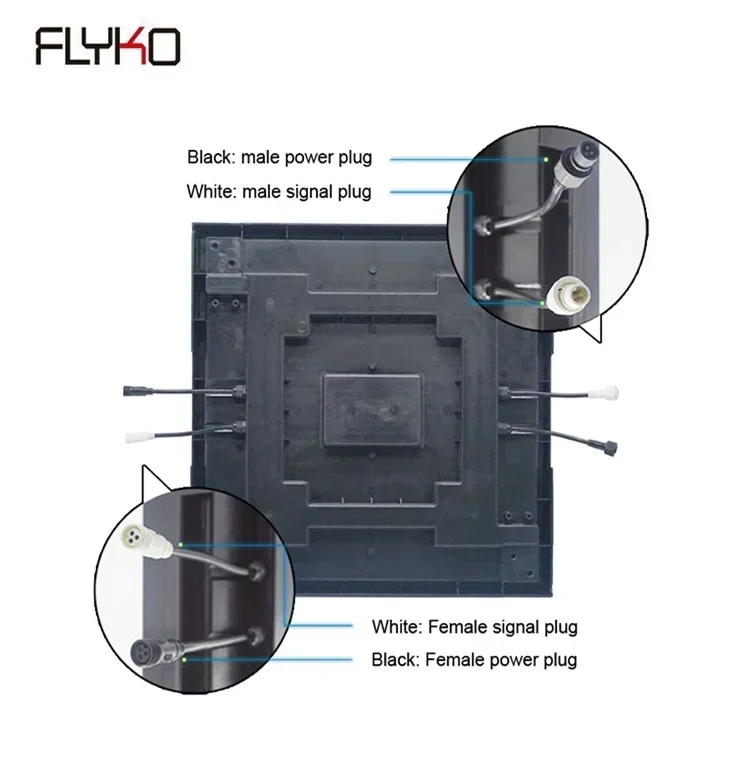 إعداد سريع للتحكم في واي فاي/SD وحقيبة طيران مقاومة للماء ثلاثية الأبعاد بتأثير مرآة LED لأرضية الرقص لحفلات الزفاف #2