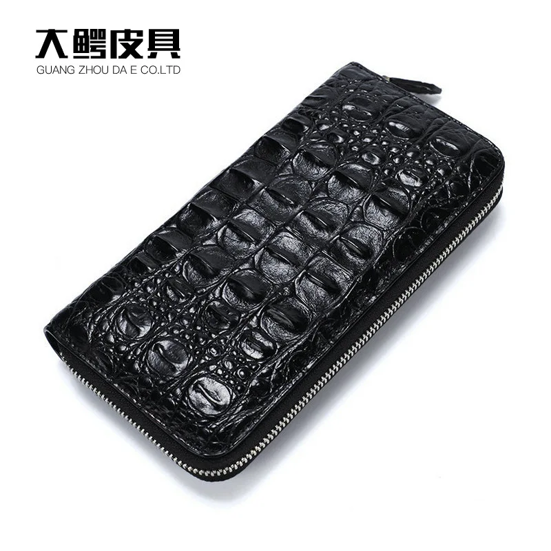 

Новинка 2023 года, мужской клатч из крокодиловой кожи, модный длинный кошелек из натуральной кожи, деловые кошельки большой емкости для мужчин 45