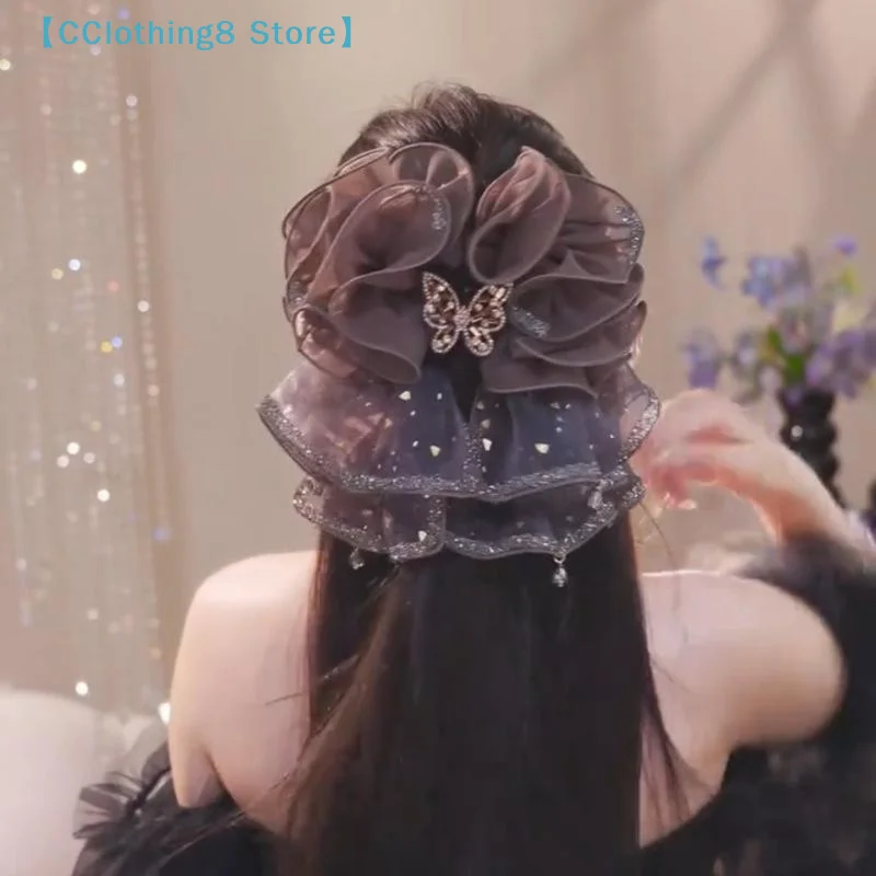 Haarspange mit Schleifenmuster, Elegante Haarklammer für Damen, Prinzessinnen-Kopfschmuck, Modischer Luxus-Haarclip, Haaraccessoires【AliS8】