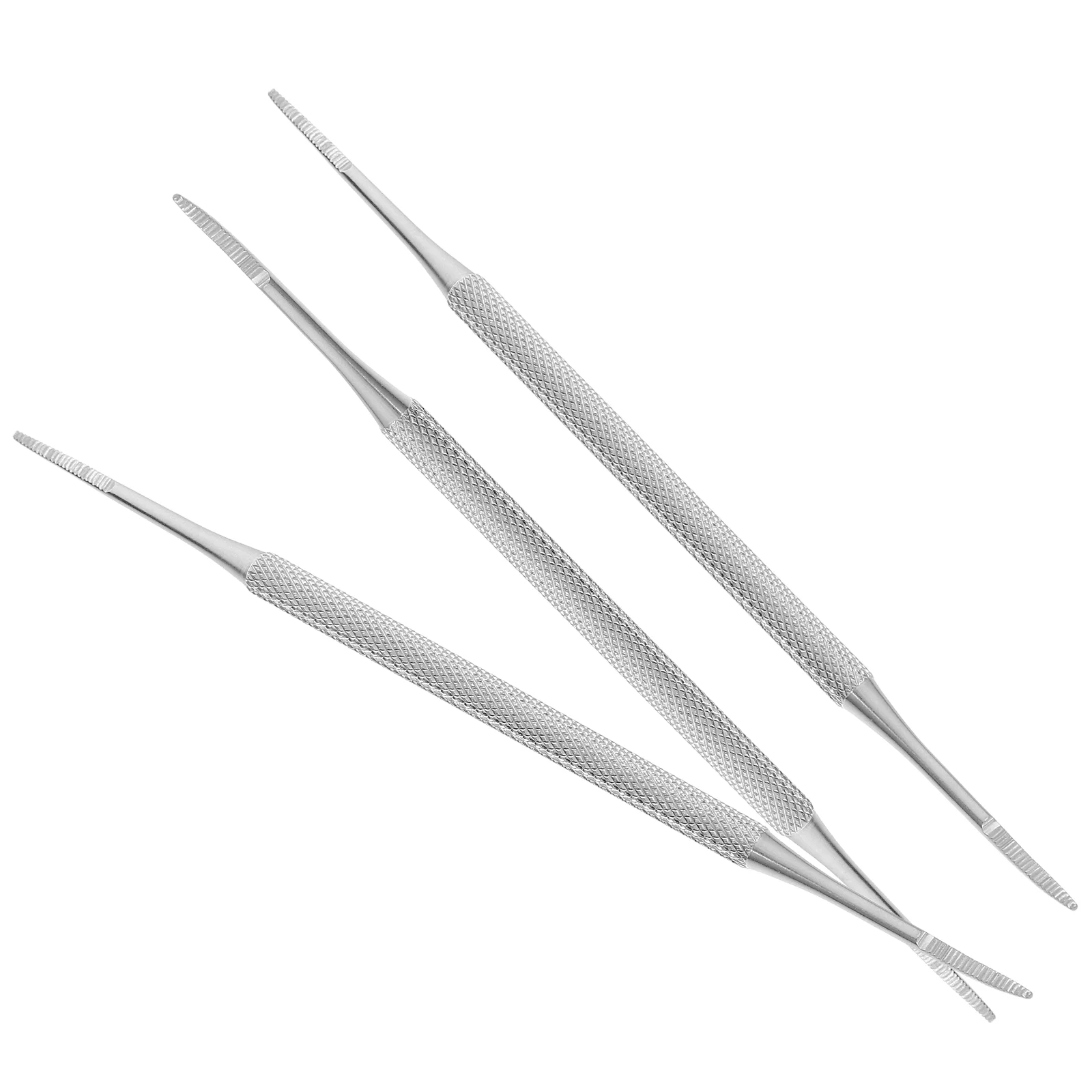 3 Pcs Ingrown Toenail Lifter Dermal Curette Kit Tool Stainless Steel File Polish