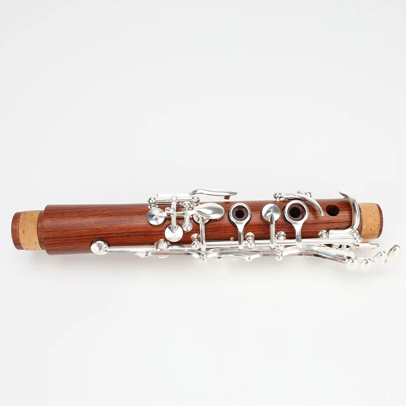 ANMUTIG-Professional Red Wood 17 Key Bb Clarinet, Rosewood Silvering H32