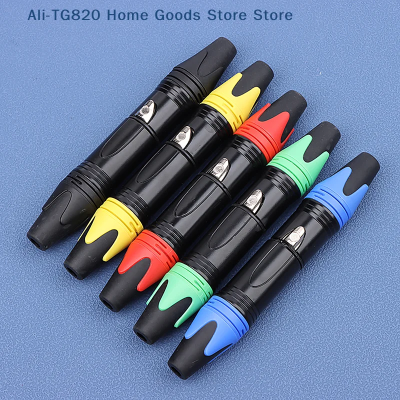 [TG820]1Set 3 Pin XLR Female Jack + Male Plug Professional 3 Pole XLR Socket Plug Microphone Connector Microphone Plug