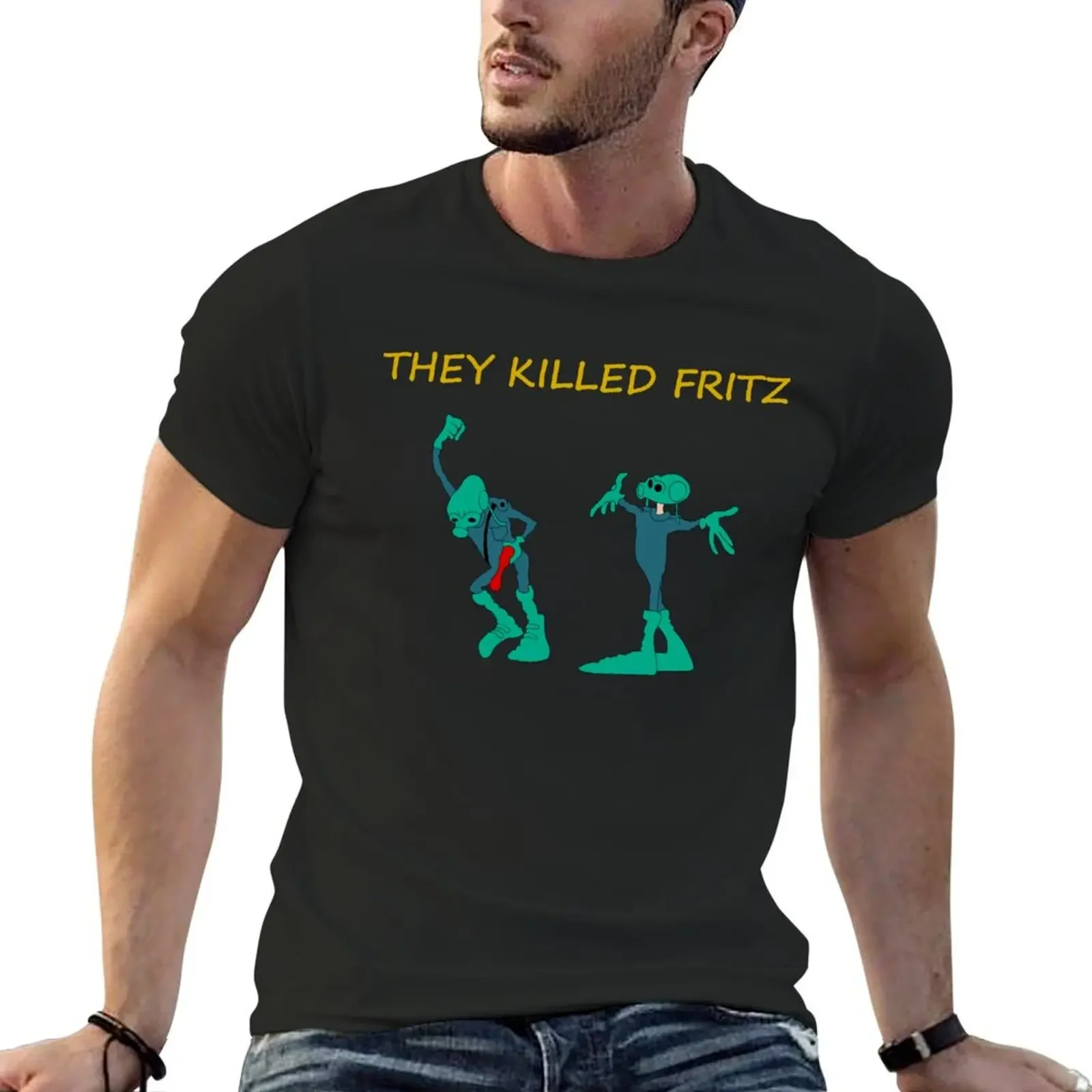 

They Killed Fritz! T-Shirt kawaii clothes graphic tee shirt cotton graphic tees shirts men