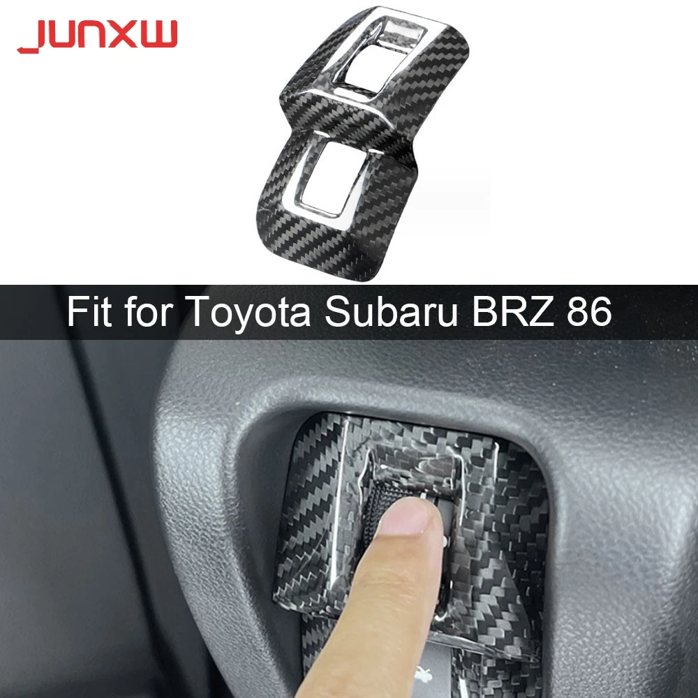 

Кнопка переключения фар автомобиля из углеродного волокна, накладка для Toyota Subaru BRZ 86 2022 + FRP, аксессуары для интерьера, наклейки, комплекты кузова