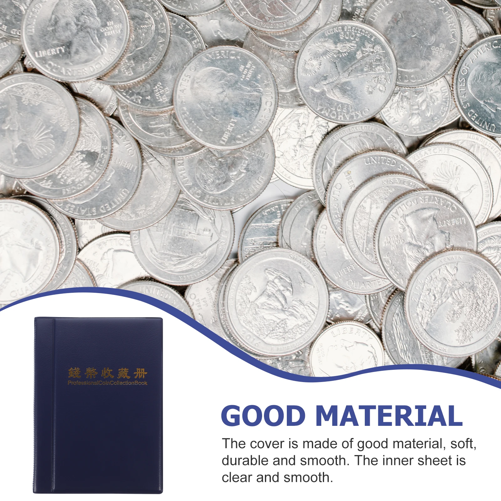 

Premium Storage Album Commemorative Collection Book Portable Collector Organizer Soft Cover Transparent