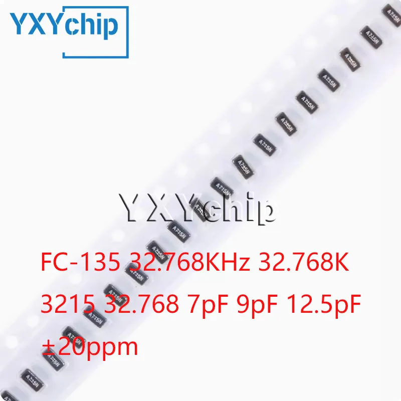 5pcs Fc-135 32.768khz 32.768k 3215 32.768 7pf 9pf 12.5pf ±20ppm Smd Passive Crystal Oscillator Resonator 2pin