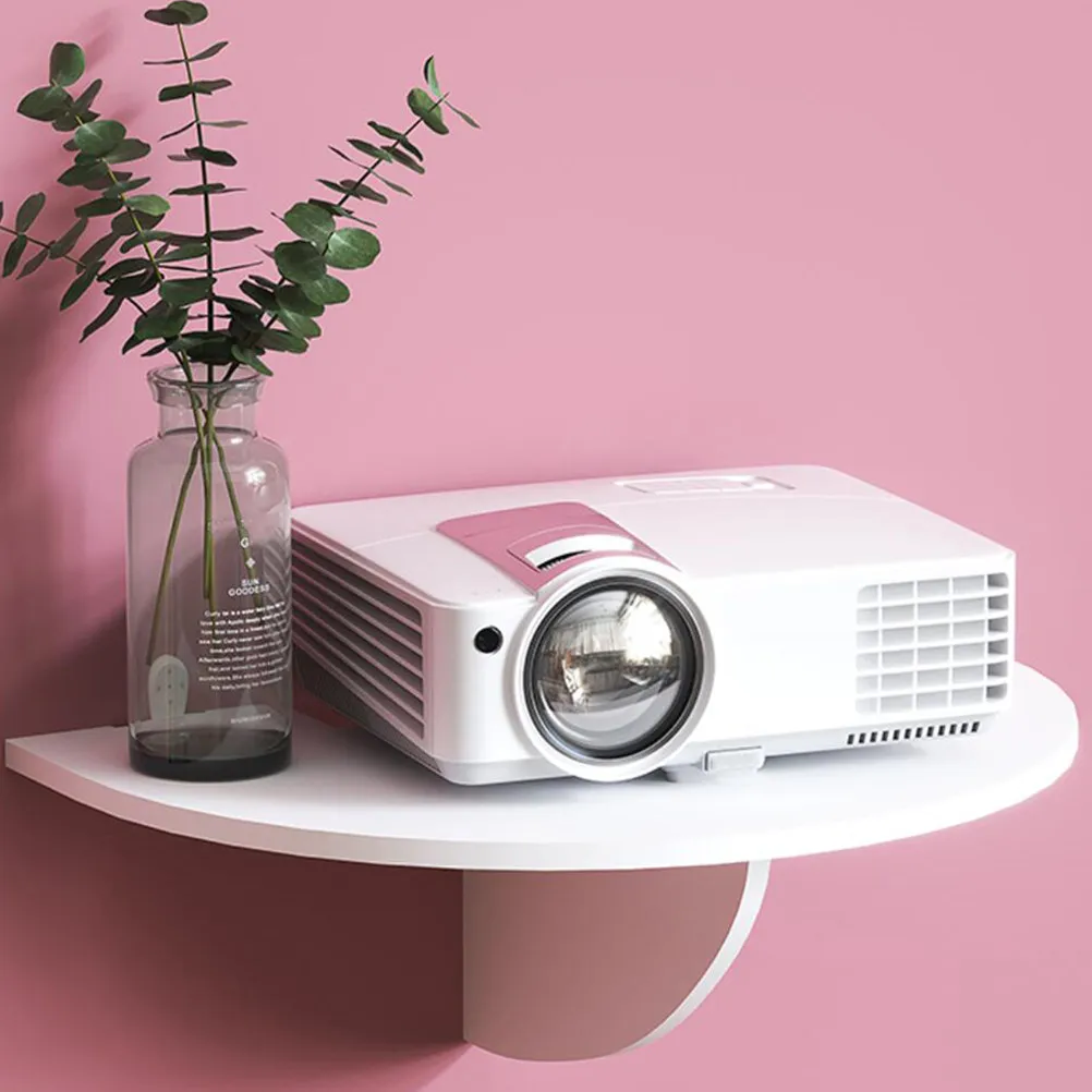 Nail-Free Projector Hanging Storage Rack Household Wall Shelf Organizer High-Durability PVC Material Space Saving Tidy Display