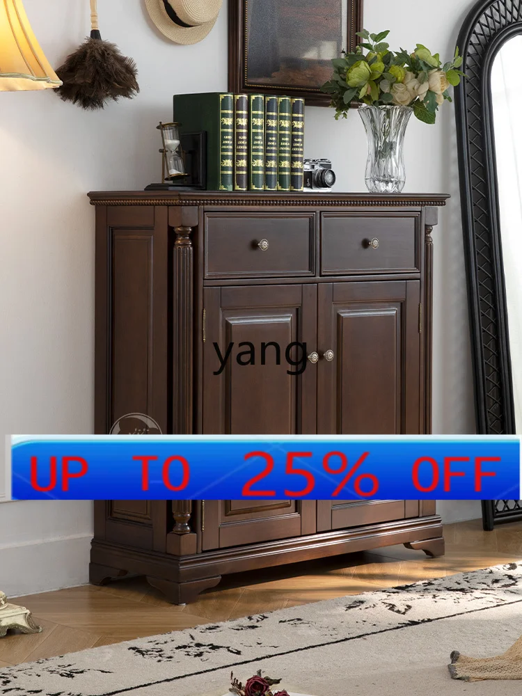 

LMM solid wood shoe cabinet pure solid wood home entrance entry living room entrance storage locker