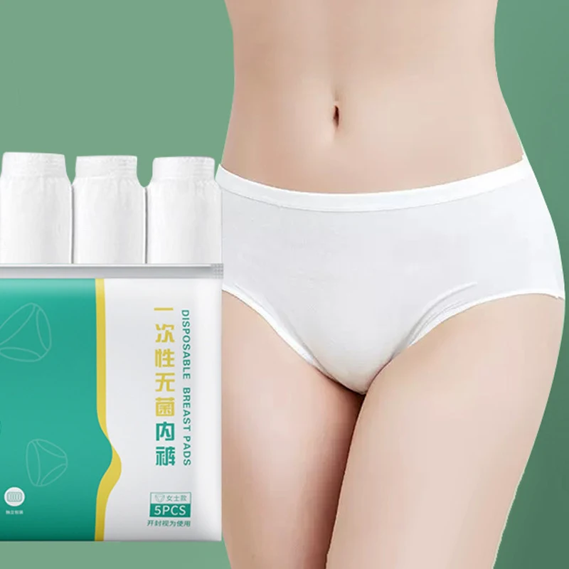 3 PCS/Set Maternity Pure Cotton Disposable Underwear For Postpartum Women Daily Wash-free Portable Underwear For Business Travel