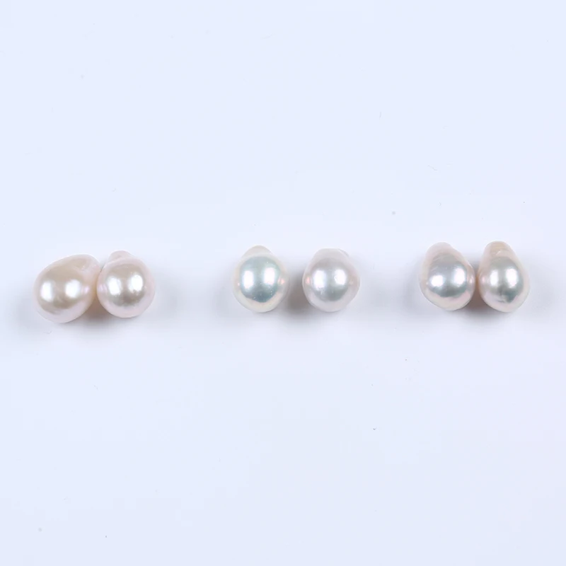 11-13mm white long tail drop edison baroque freshwater loose pearls bead