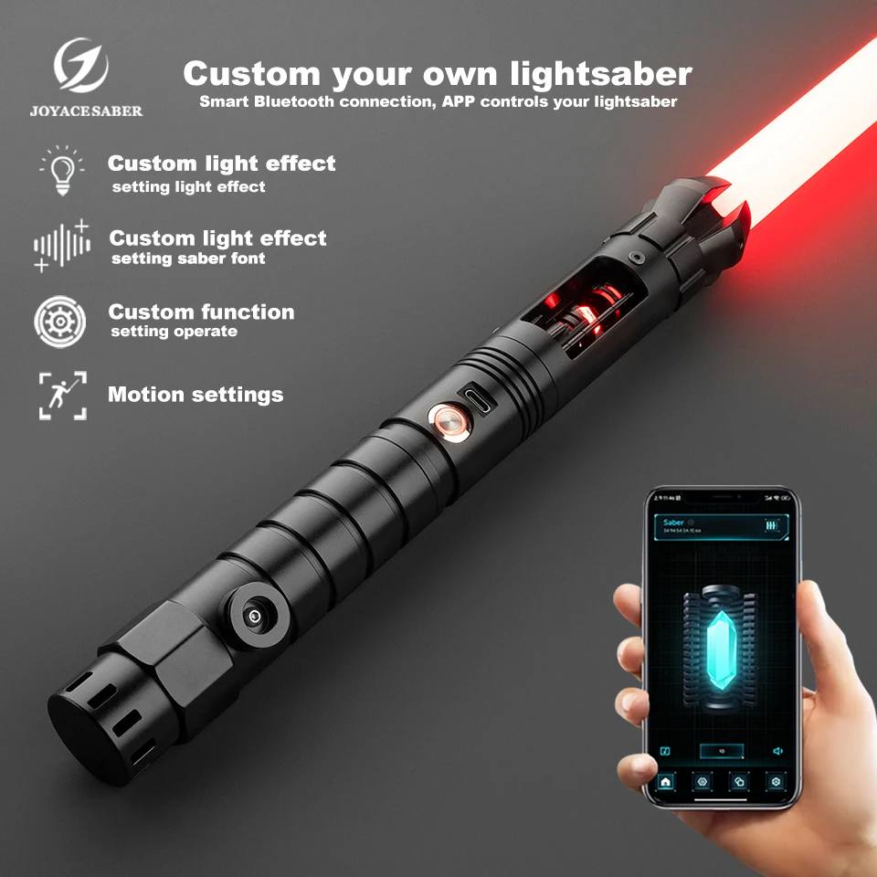 Crystal Lightsaber Xenopixel Light Saber Jedi Neopixel Metal Handle Laser Sword Cosplay Heavy Dueling Luminous Cosplay Toys