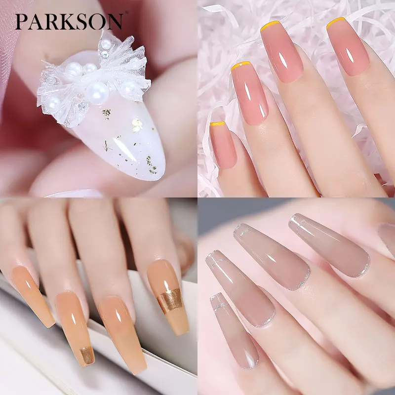 Parkson Jelly Series เจลโปร่งแสง Lacquer LED สี UV กึ่งถาวร 12ML เคลือบ Top Base Coat เล็บ Art