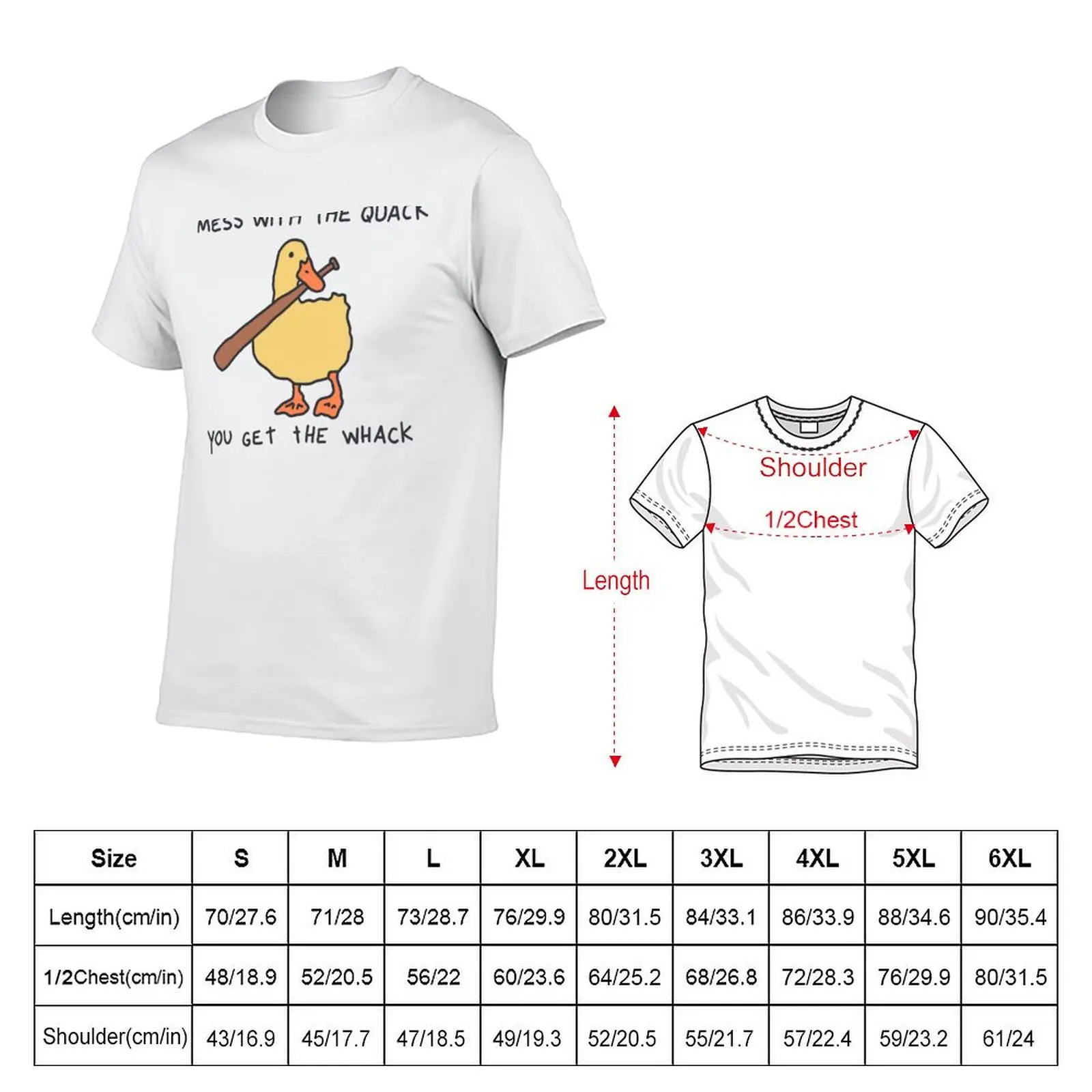 Mess With The Quack, You Get The Whack T-Shirt t shirts designer t shirt man casual anime tshirt T-shirt
