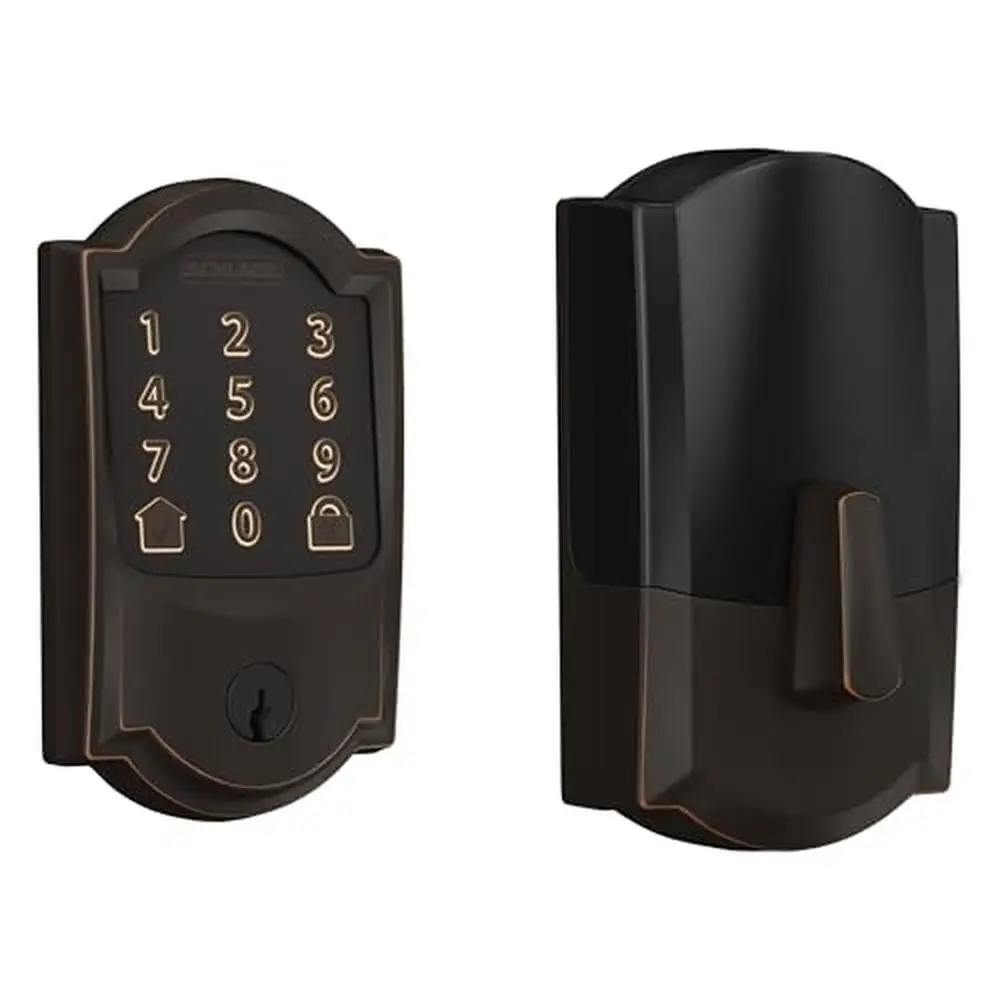 Encode Smart Wi-Fi Deadbolt with Camelot Trim Keyless Entry Built-in WiFi Voice Control Alarm Technology Easy Installation