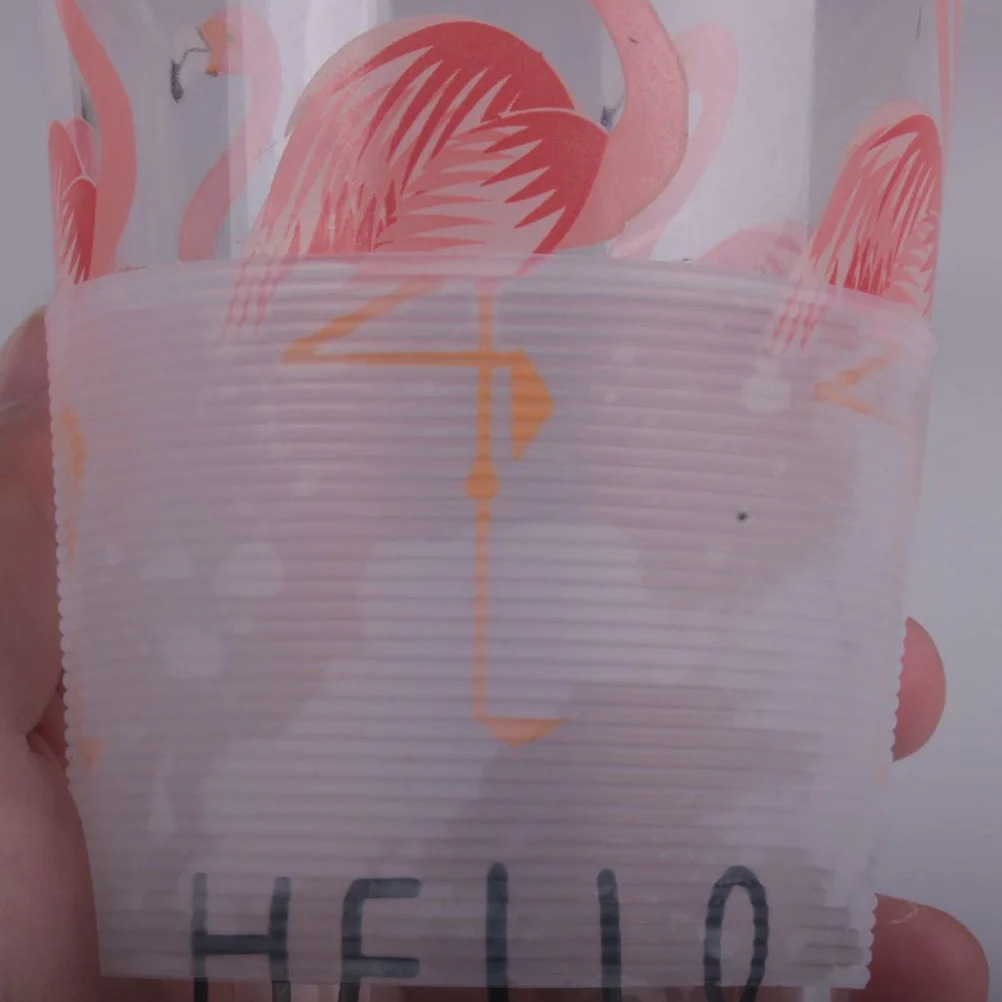 

10Pcs Premium Silicone Bottle Sleeve Heat Resistant Non Slip Grip Protector for Glass Plastic Mug Insulated Wedding