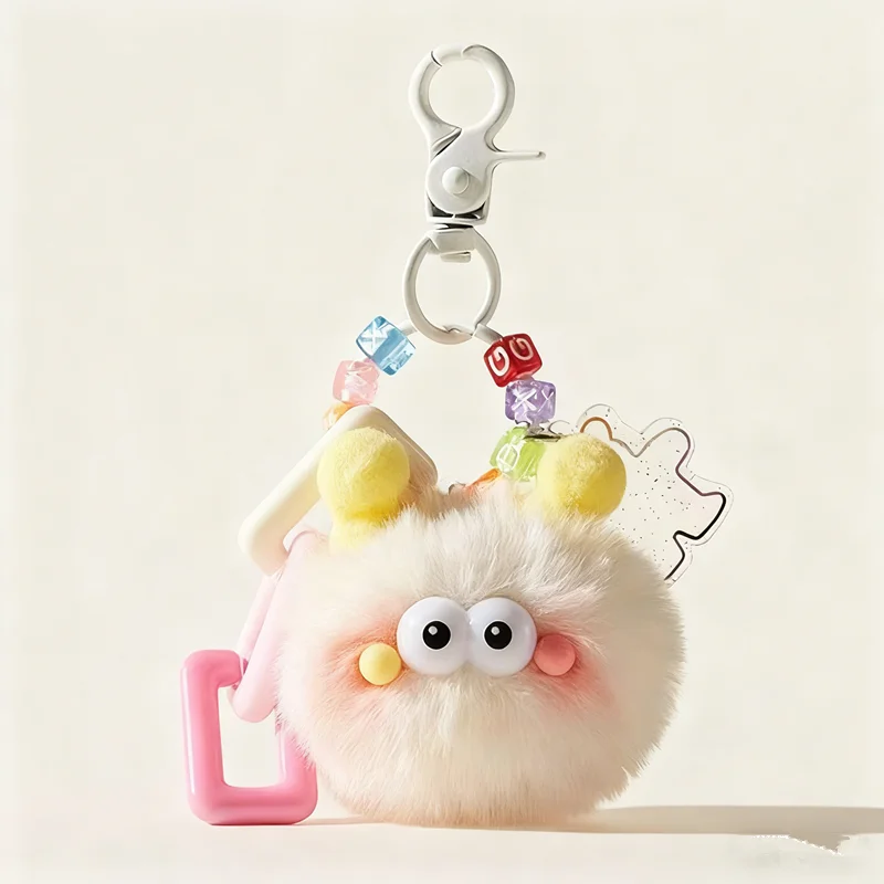 Kreative süße flauschige Briketts Anhänger Auto Schlüsselanhänger Schultasche Tasche Cartoon Puppe Schmuck Plüschpuppe
