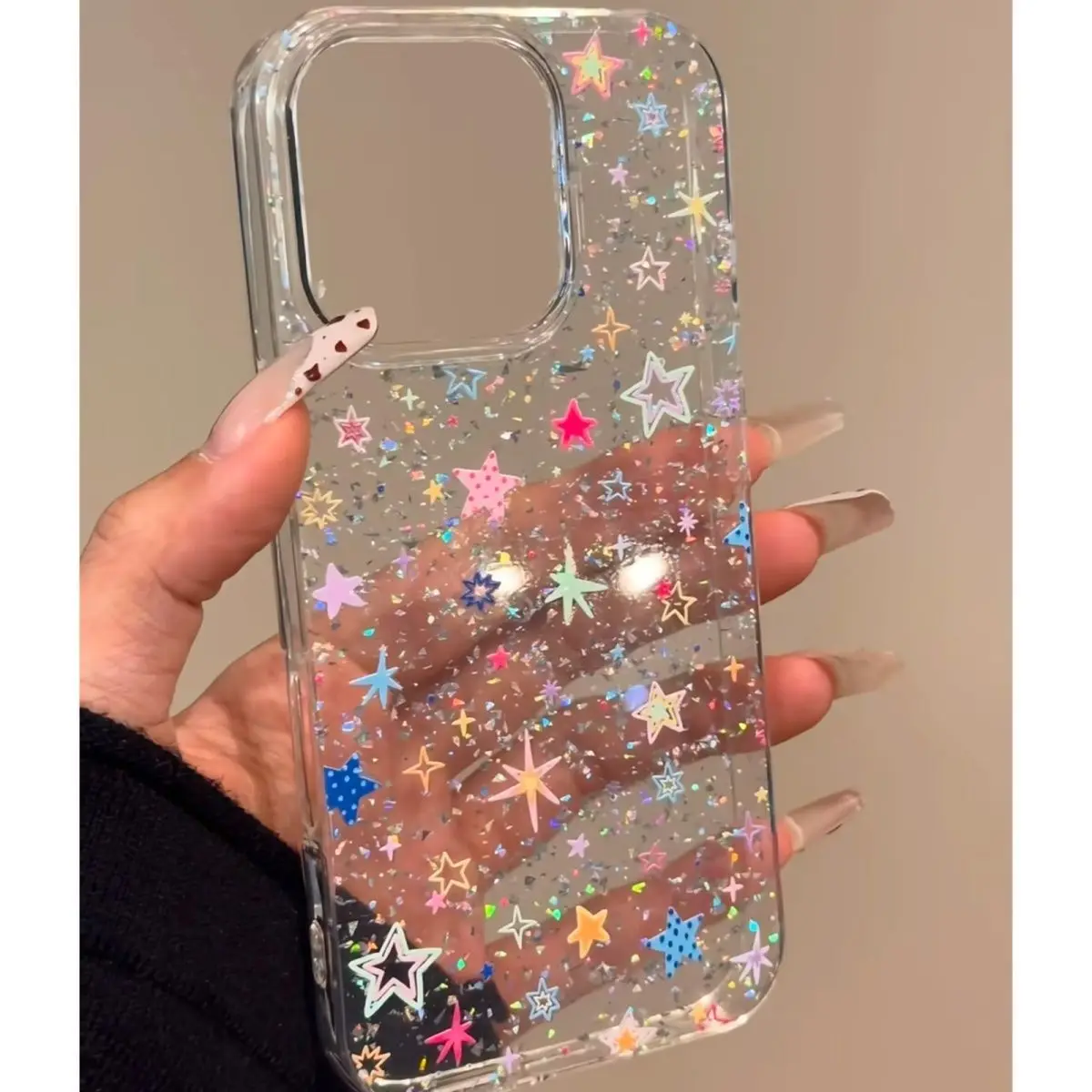 Ins اليابانية الكورية الترتر بريق مسحوق آيفون 16 15 14 13 12 11 برو ماكس X XR XSMAX 7 8 زائد الموضة بساطتها المتقدمة