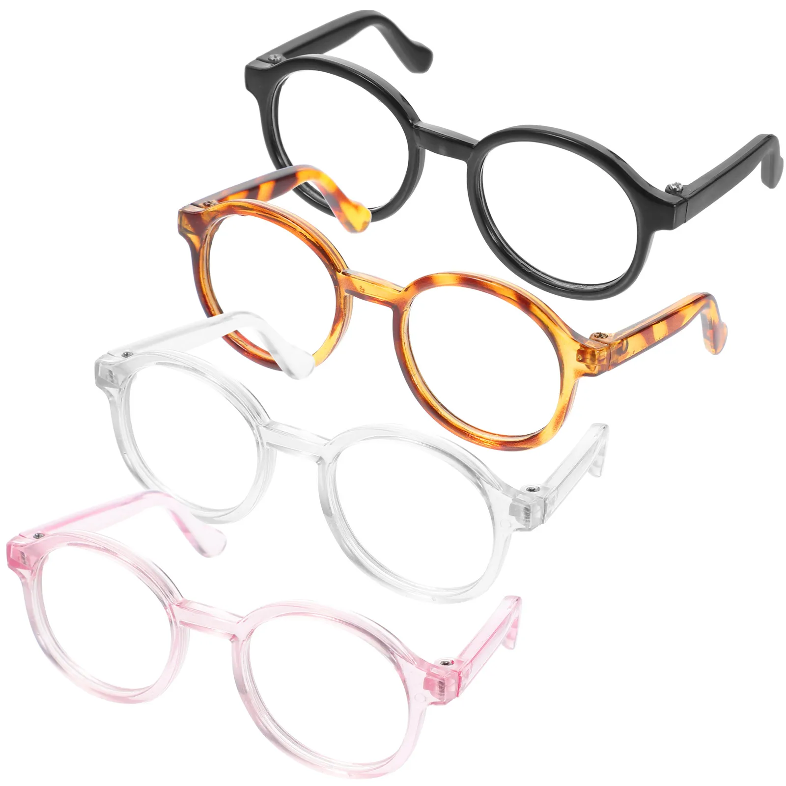 

4pcs Pet Glasses for Cats Dogs Round Sunglasses Plastic Puppy Eyewear Fashionable Cat Dog Cosplay Photo Prop Eye Protection