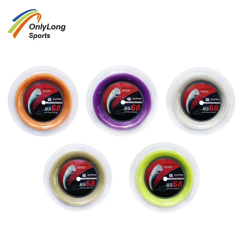 Corda da badminton alpha da 200 m calibro 0,68 mm bs68 Corda da badminton durevole/alta elasticità/attacco ﻿