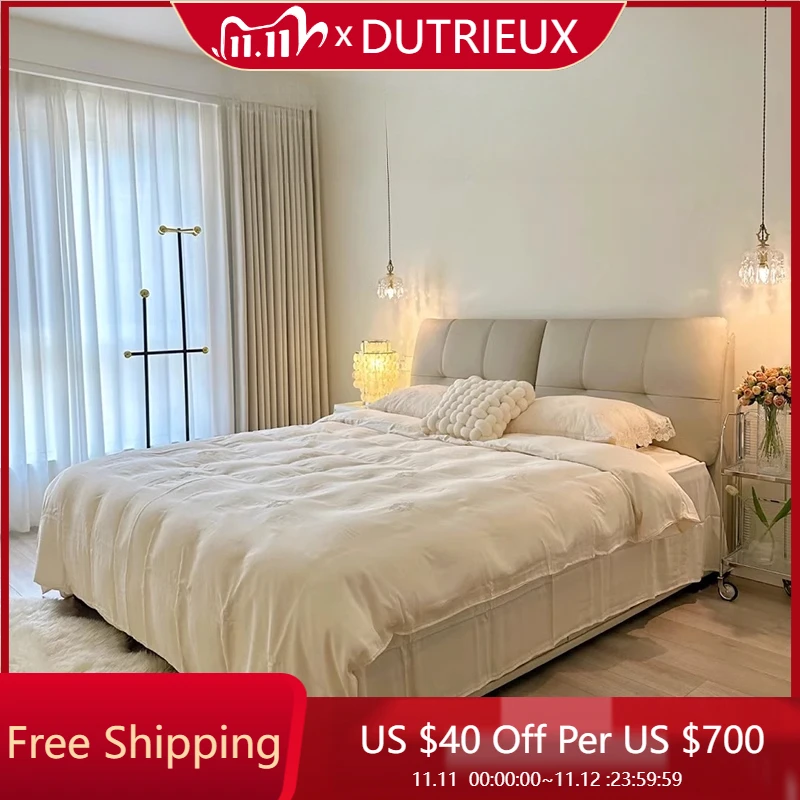 

Princess Classic Bed Modern Luxury Cheap Aesthetics Safe Beauty Bed Designer Simple Wedding French Wood Muebles Home Furniture