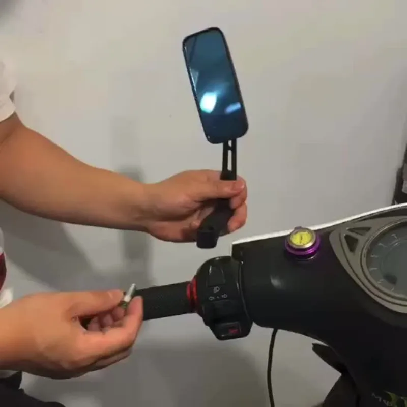 Новый мотоцикл, мопед, квадроцикл UTV, универсальный аксессуар, зеркало заднего вида с рисунком на руле, модифицированное перевернутое заднее зеркало