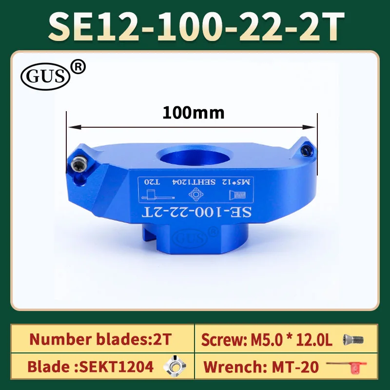 Aviation aluminum alloy SE12 chuck 80 100 160 200 250 315 350 mm 45 ° KM12 SEKT1204 milling double-sided bridge cutter head