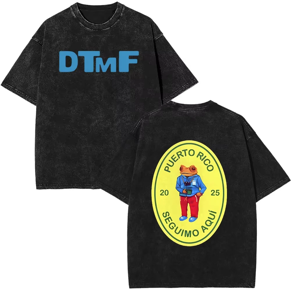 تي شيرت DTMF Debí Tirar Masch Fotos تي شيرت باد باني 2025 ألبوم جديد تي شيرت كلاسيكي مغسول للرجال والنساء تي شيرت قطني كبير الحجم
