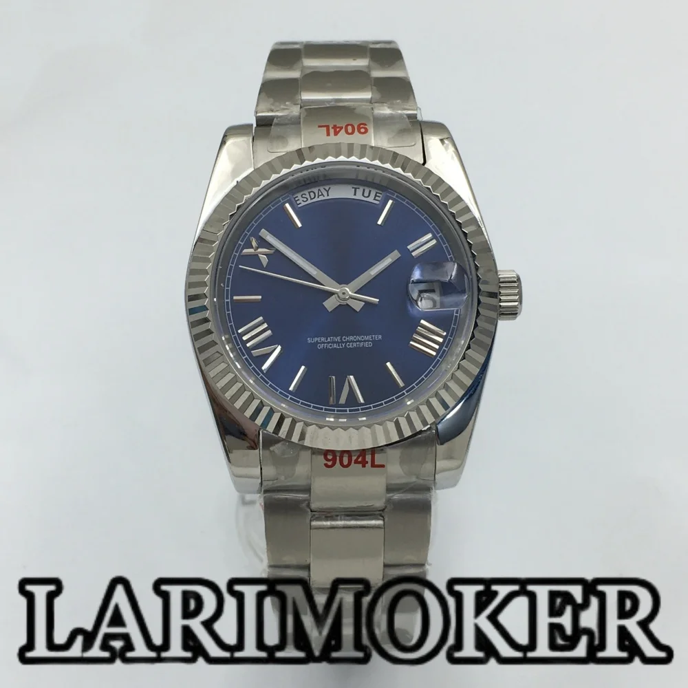 

ALARIMOKER 36 мм/39 мм мужские часы Miyota8285 механизм автоматические механические часы с сапфировым стеклом синий циферблат дата водонепроницаемые часы