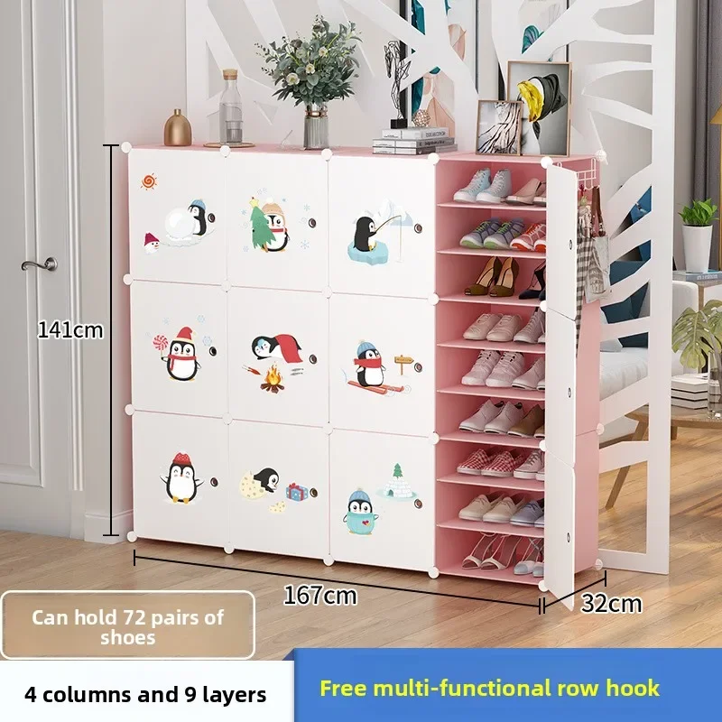 

Factory Multi-functional Simple Shoe Rack, Household Door Shoe Cabinet, Dormitory Multi-layer Dust Rack Storage Artifact