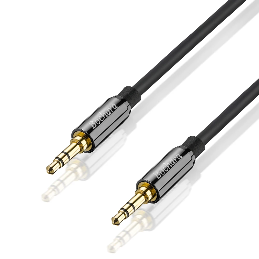 Bochara 1/8'' TRS 3.5mm OFC AUX Audio Cable Male to Male Gold Plated Shielded For Speakers Headset  5m 10m 15m 20m