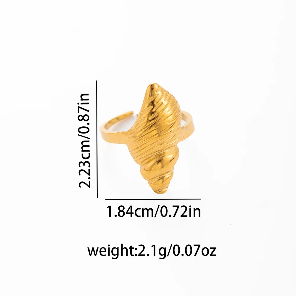 Edelstahl-Ring im Luxus-Leichtbau-Design, minimalistische Ozean-Serie, hohl, cooler Stil, Damen-Nischenring mit Persönlichkeitsdesign – Detail 5