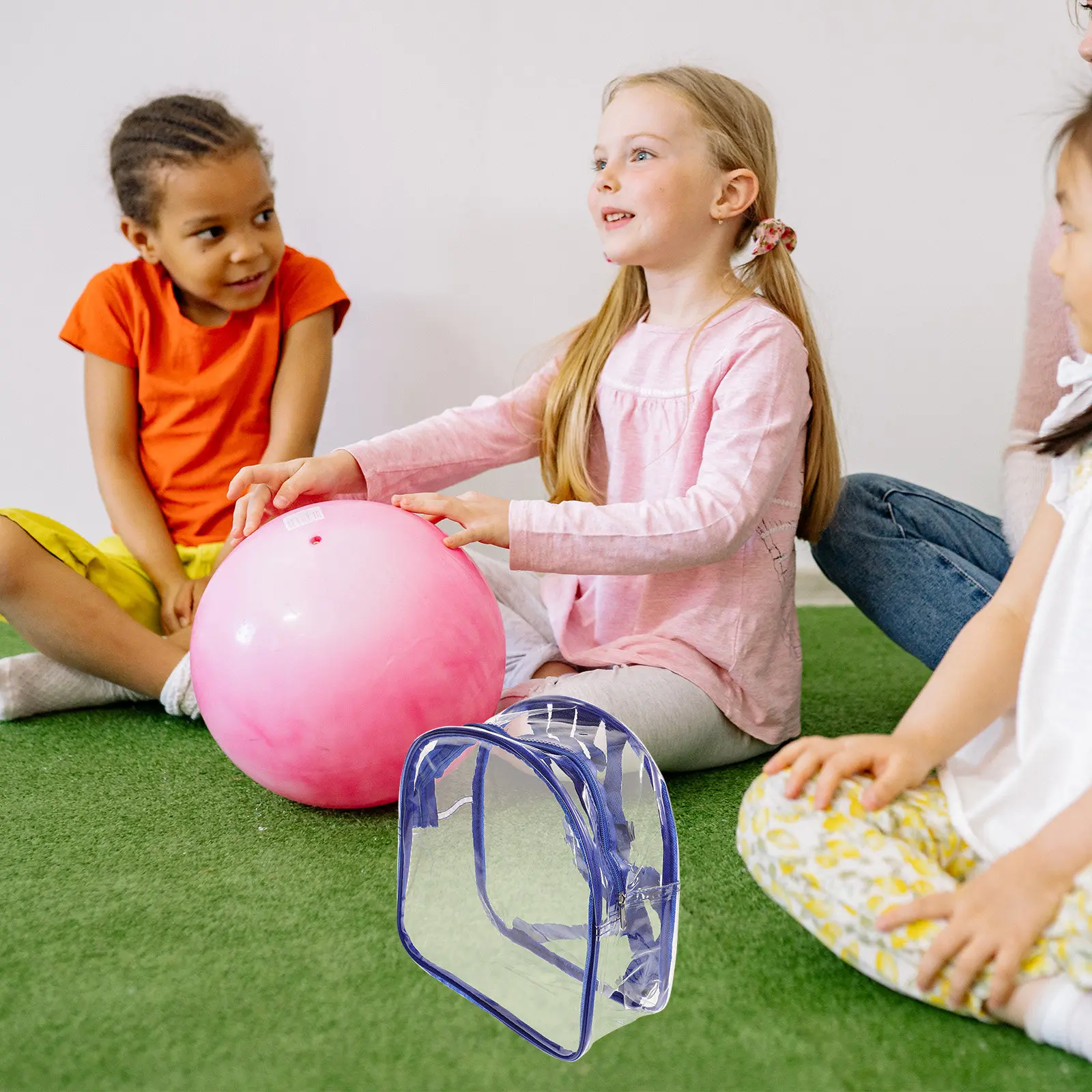 

Clear Backpack Heavy Duty Transparent Backpack Lightweight Shoulder Bag Portable for School Travel Concerts Stadium Approved