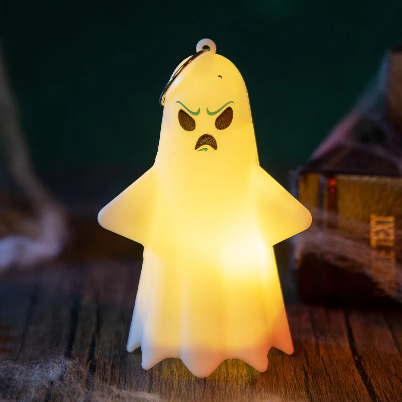 Party FavorsCuteHalloween Ghosts Light Up Decor Indoor Mini Hanging LED Ghost Lights Figurine Photobooth Props for