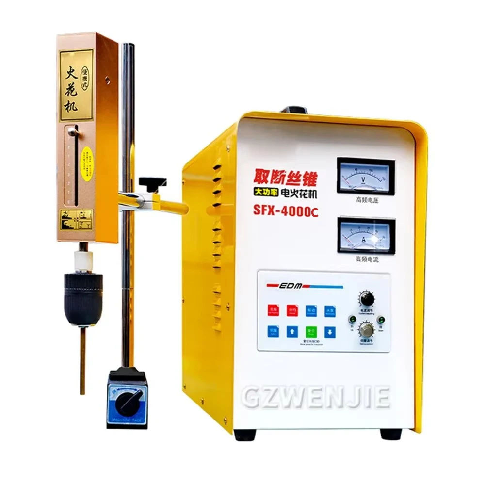 Perforator Portable Breaking Tap Screw Drill Tap Electromechanical Pulse EDM Drilling Machine High-Frequency Discharge 3000W