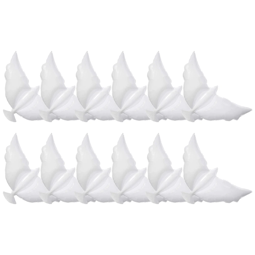 

12 Pcs White Dove Balloons Memorial Decor Wedding Birthday Party Supplies Peace Ceremony Pigeon Shape Balloon Event Accessories