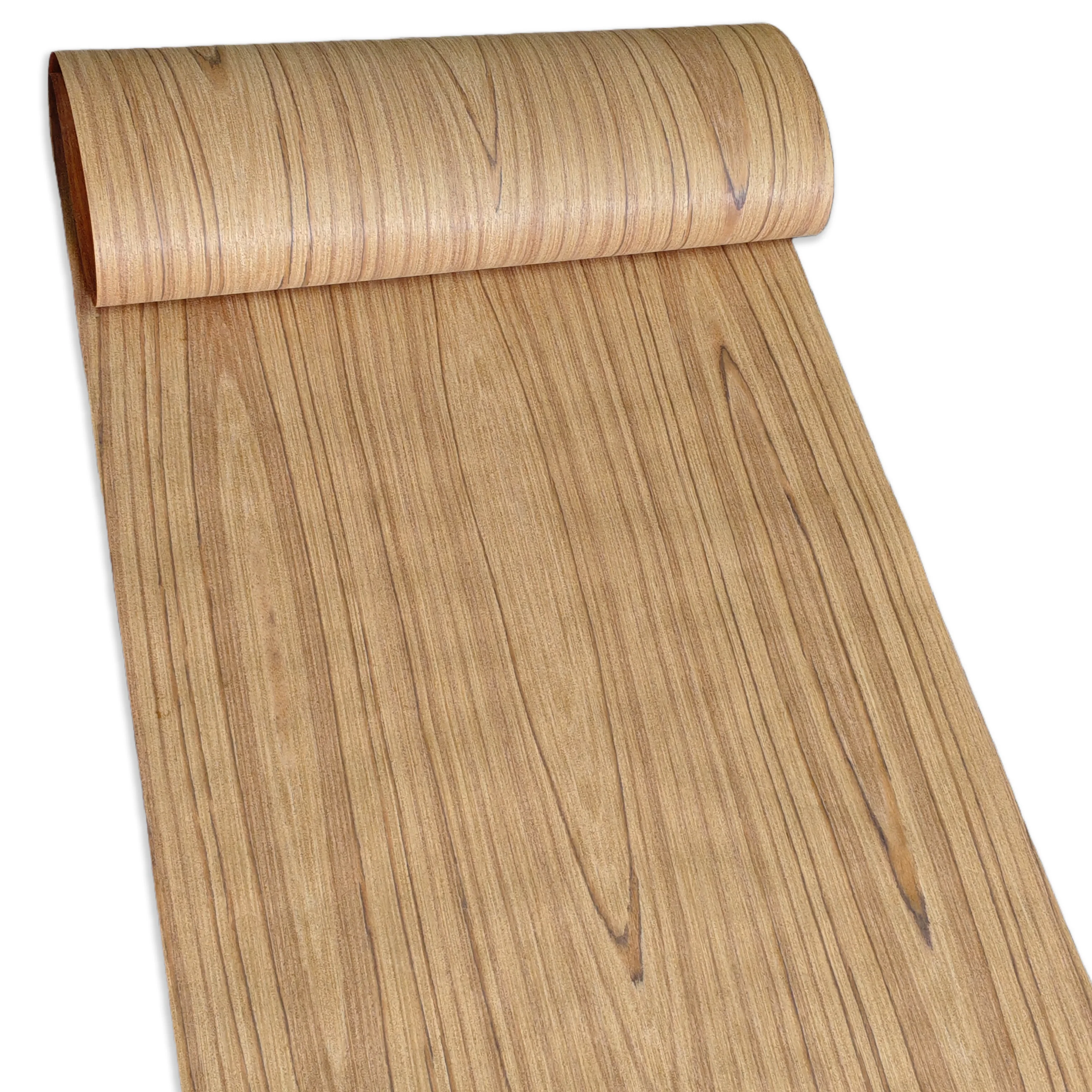 58x250cm Teak Crown Grain Engineered Wood Veneer For Decorative Wall Panels Furniture Design Cabinet Surfacing