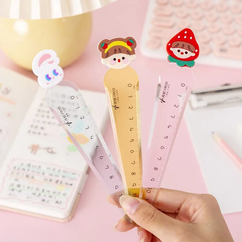 

Kawaii DIY Drawing Tools Transparent Carrot Ruler Transparent Drawing Gift Math Drawing Straight Ruler Dividing 12cm Bookmark