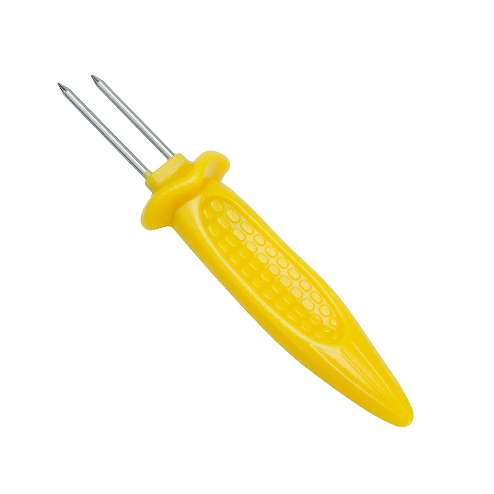 

50 Pcs H BBQ Sticks Stainless Steel Skewers Camping Cookware Grill Fork Reusable Bright Corn H Yellow